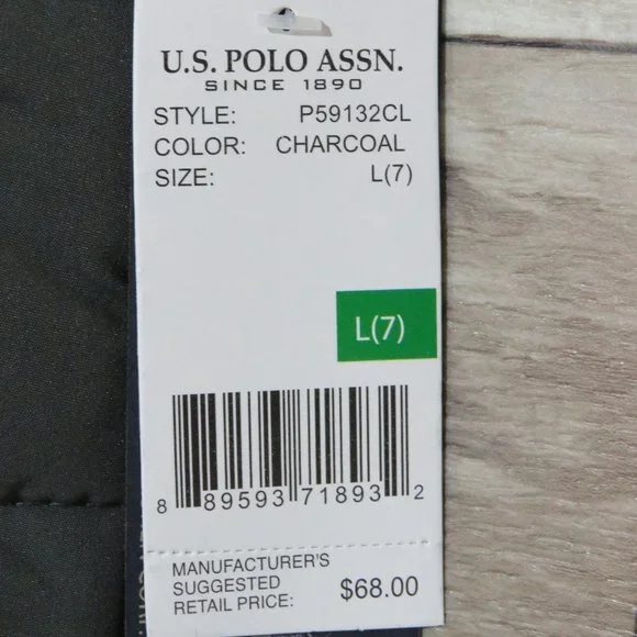 U.S.Polo Assn.*Boy's 3-Piece Set Hoodie Puffer Coat, Long Sleeve Shirt, Jeans L7